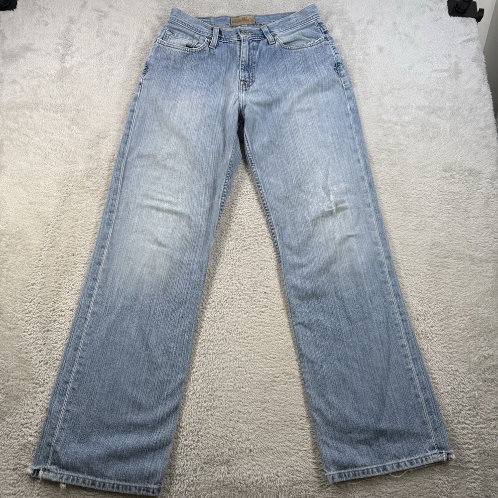 BKE Austin Jeans Mens 30 (Fit 29x32) Blue Straight Denim Casual Buckle
